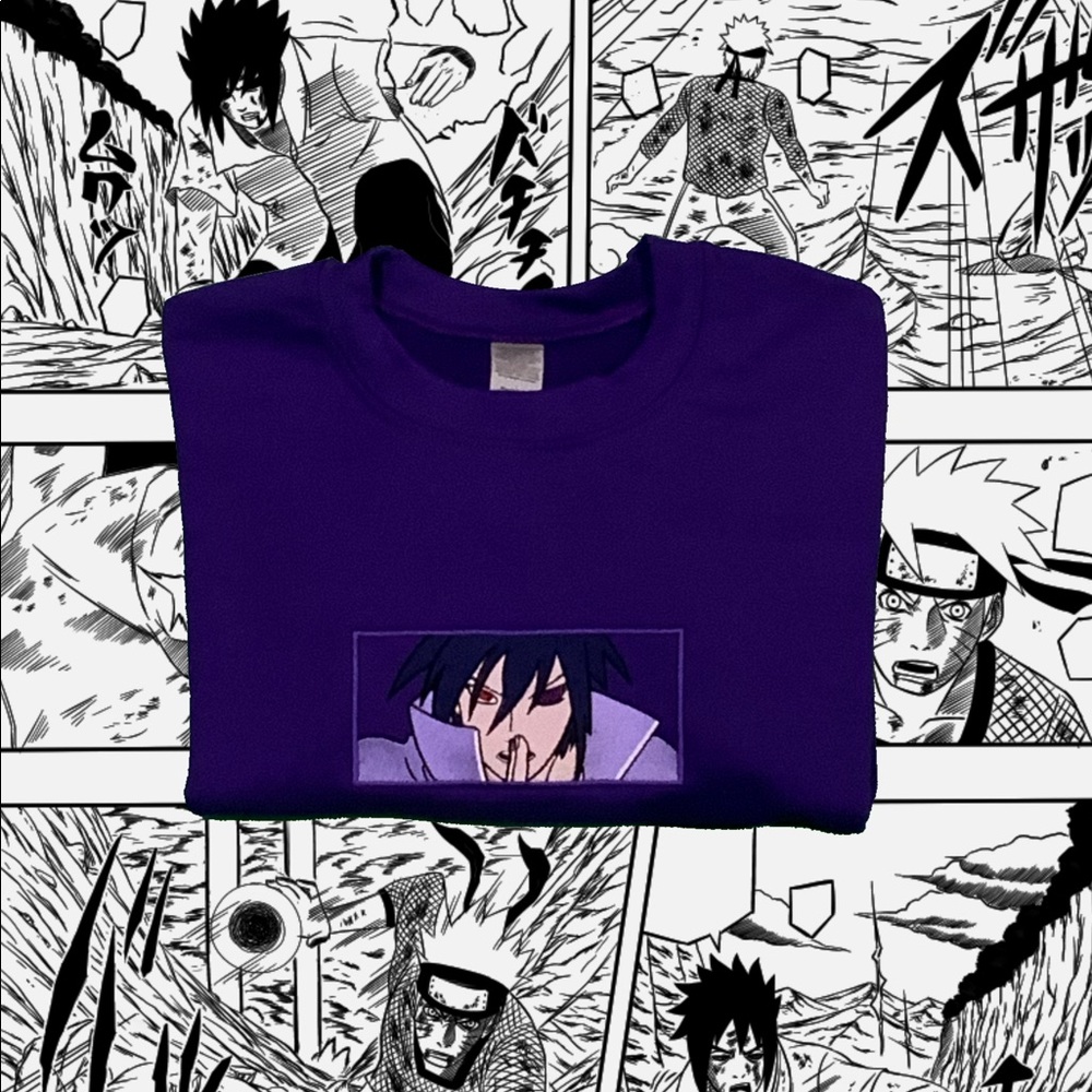 Sasuke purple crewneck sweatshirt